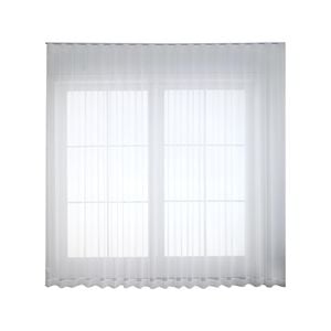 Windoware 360 x 280cm White Coco Sheer S-Fold Curtain - 1 Pack
