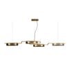 LumenSphere Venus 8-Light Bar Light - Brass Finish, Clear Artistic Glass, Iron Frame, G9 Base