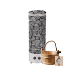 Harvia Cilindro Stainless Steel 90BC Sauna Heater Package 