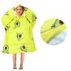 Bloomington Girls Comfy Warm Blanket Hoodie with Sherpa Fleece Reverse Avocado