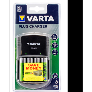 Varta Plug Charger 100-240V AA Battery - 4 Pack
