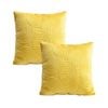 SOGA 2X 50cm Yellow Textured Geometric Pattern Decorative Throw Pillow