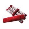 Set of 4 Fiona Cotton Placemats with Napkins and Napkin Rings Red White