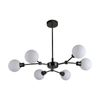Lexi Lighting Grette 6 Lights Pendant Light Opal Glass Pearl Black Iron