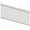 ProtectorAl 1201-2400W x 1200H Pale Eucalypt Loop & Spear Top Pool Fence Panel Raked Up to 15º