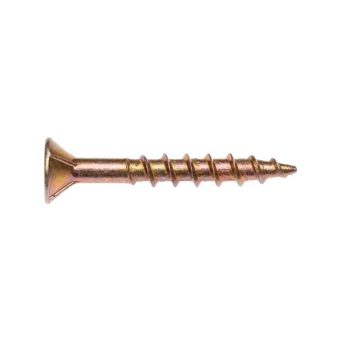 Zenith 8G x 30mm Countersunk Rib Head Chipboard Screws - 100 Pack