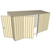 Build-A-Shed 1.2 x 3.7 x 2.0m Skillion Double Hinged Side Doors Shed - Cream