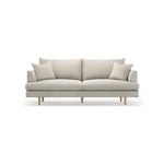 Byron 3 Seater Oatmeal Cream Feather Filled Fabric Sofa