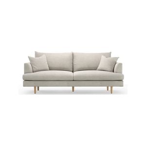 Byron 3 Seater Oatmeal Cream Feather Filled Fabric Sofa