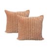 2pc Cloud Linen Minerva Velvet/feather 50cm Embroidered Cushion Sqr Blush