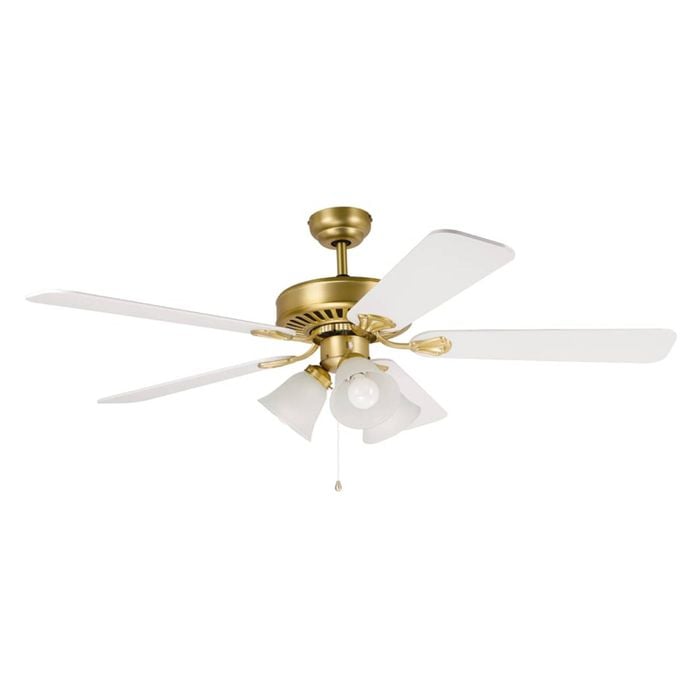 Eglo Waikiki 52" Ac Fan Brass Matt/white