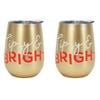 2PK Annabel Trends 295ml Stainless Steel Wine Tumbler - Tipsy