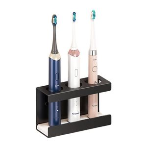 Catzon Wall Mount Electric Toothbrush Holder 3 Slots Diatomite Dish-black