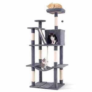 Costway Cat Tree 158cm Condo House Scratching Post Perch Cave Hammock
