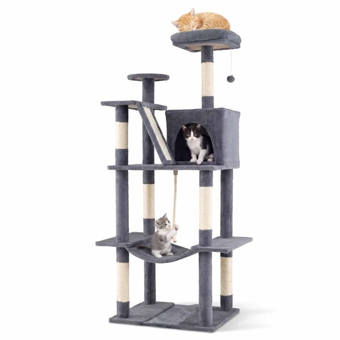 Costway Cat Tree 158cm Condo House Scratching Post Perch Cave Hammock