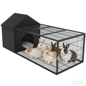 Advwin 166cm Rabbit Cage Hutch Enclosure Metal Chicken Coop