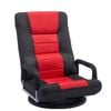 VEVOR Swivel Floor Gaming Chair Red Black with Armrests 360-Degree Rotating with 6 Adjustable Position
