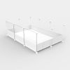 Ozzy Cages Small C&C Enclosure - Clear Sided - White