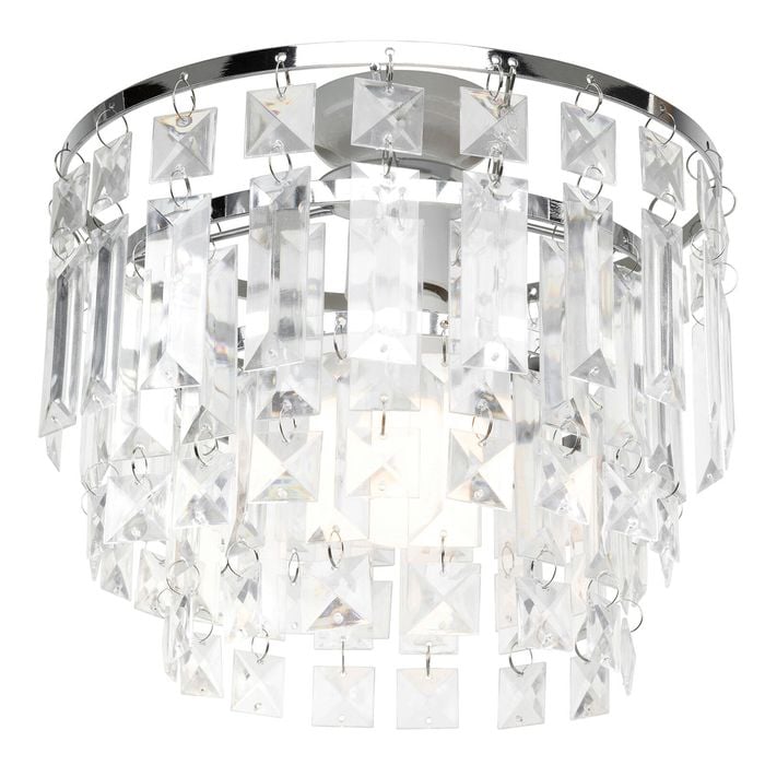 Brilliant Tivoli 23cm Clear DIY Install Batten Fix Light Shade
