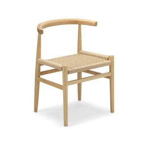 Oskar Set of 2 Natural Solid Ashwood Woven Dining Chair
