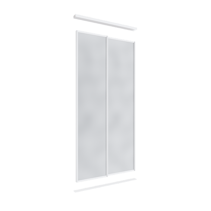 Lugna 2400 x 1200mm Mirror Wardrobe Double Sliding Doors