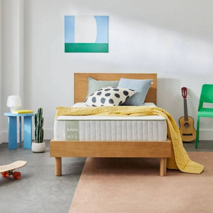 Koala Se Mattress Medium-Firm 24Cm Thickness & Balmain Bed Base Sturdy With Under Bed Storage Easy Assembly King Single Size