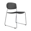 Sabia Felix Pre-Assembled Chair Black Cushioned Seat Lightweight Stackable Seating