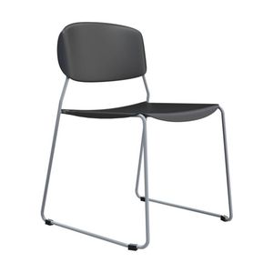 Sabia Felix Pre-Assembled Chair Black Cushioned Seat Lightweight Stackable Seating