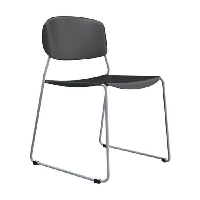 Sabia Felix Pre-Assembled Chair Black Cushioned Seat Lightweight Stackable Seating