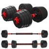 METEOR 30kg All-in-One Convertible Dumbbell Barbell Set