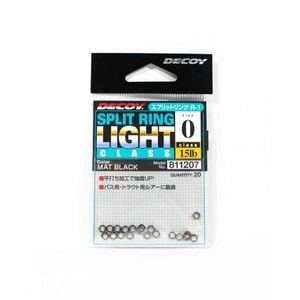 Decoy R1 Light Class Black Colour Fishing Split Ring 0
