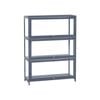 Zuni 3-tier Display Cabinet Storage Flip-top Shelves Bookcase Stand Rack Grey