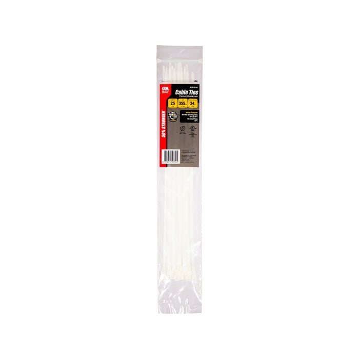 Gardner Bender 355 x 4.3mm Double-Lock Cable Ties - 25 Pack