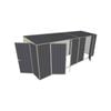 Build-a-Shed 1.5 x 5.2 x 2m Double and Single Hinged Side Door Skillion Shed - Grey