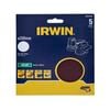 IRWIN 150mm 120 Grit No Holes Quick Fit Random Orbital Sanding Discs - 5 Pack