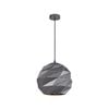 CLA Lighting ORIGAMI Interior Dome Carved Iron Pendant Light- Large Matt Grey