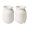 2pk Ecology Ritual Rippled Porcelain Water Pitcher/jug Frost Off White 180ml