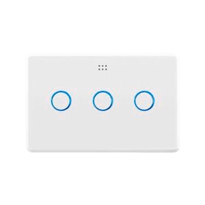DETA White Grid Connect Smart Triple Gang Touch Light Switch