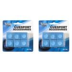 2x 6pc Pioneer Cue Chalk Accessory For Billiards/Pool - Blue