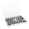 Vogue Cake Decorating Tube Set Stainless Steel 52 Assorted Piping Nozzles 12x30mm Professional Baking Kit