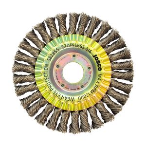 Josco 125mm x 1 Row x 22mm Stainless Steel Pipeline Wheel Brush