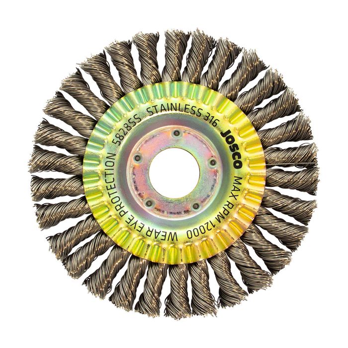 Josco 125mm x 1 Row x 22mm Stainless Steel Pipeline Wheel Brush