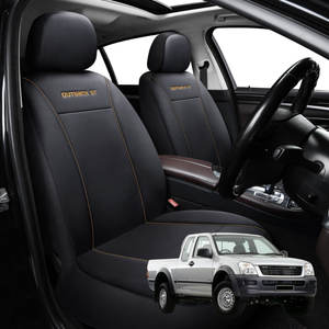 Car Seat Cover for Holden Rodeo 2003 - 2008 (2-Door Regular Cab and Extended Cab) - Black-Front Only