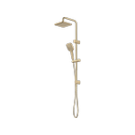 Caroma Brushed Brass Luna Multifunction Rail Shower With Overhead WELS 4 Star 7.5L/min