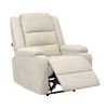 Oikiture Recliner Chair With Side Pocket Polyester Beige