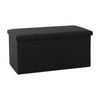 Artiss Storage Ottoman Bench Folding Blanket Box Toy Organiser Foot Stool Black