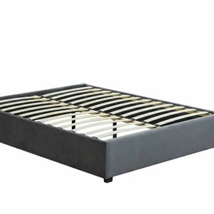 Keetsa Velvet Bed Frame Dark Grey - Queen
