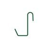 Jack 15cm Green Square Hanging Basket Hook