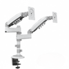 P&P White Adjustable Monitor Arm For Desk Mounting With Full Motion Support