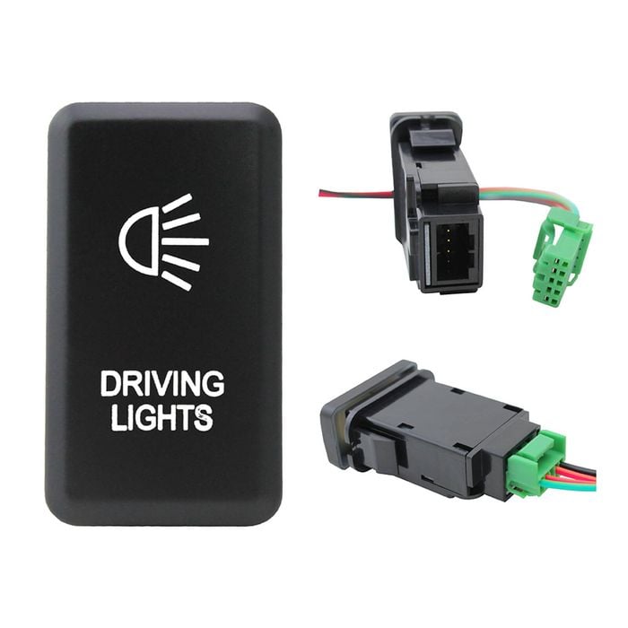Switch Boss Blue LED Push Switch fits Toyota Hilux (2005-2015) 120 Series (2003-2009) - Driving Lights